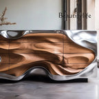 Modern minimalist design light luxury artist home dining room side cabinet living room furniture