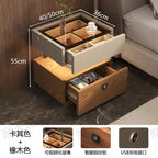 X Fingerprint Lock USB Induction Lamp Nightstands Room Storage Drawers Bedsides Table Luxury Side Mesa De Noche Bedroom Furnitur