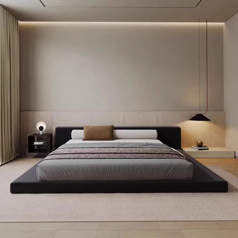 Aesthetics Apartment Bed Tatami Modern Fashionable European Quality Bed Minimalist Design King Size Muebles Nordic Furniture