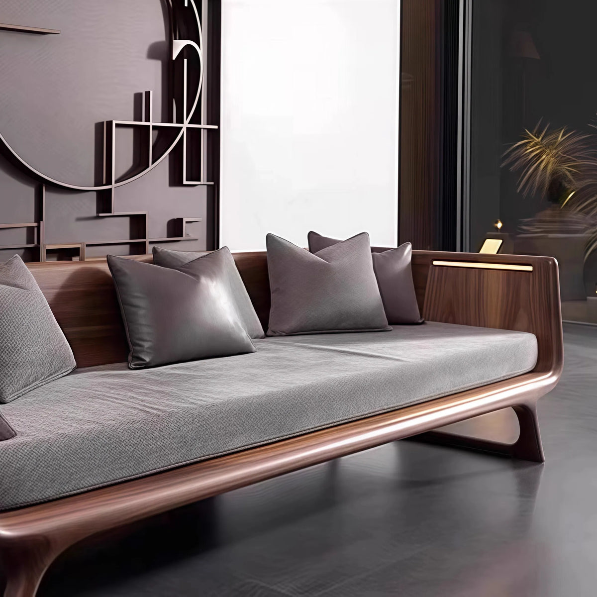 The Northwood Walnut & Ash Sofa - elegant