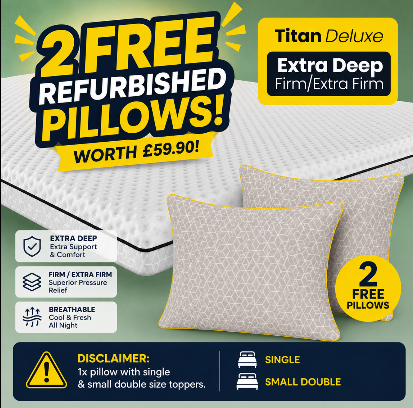 Brightr®  Titan Deluxe Mattress Topper Refurbished