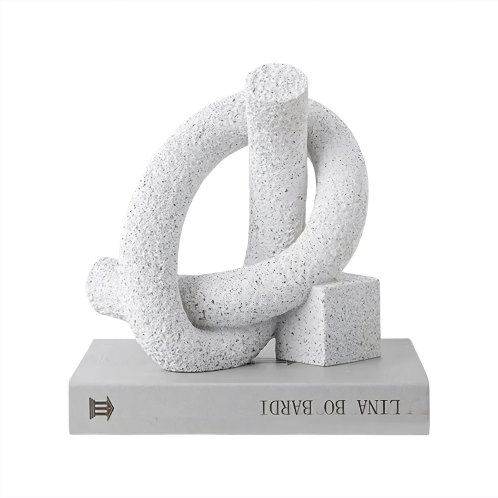 Arlo Japandi Minimalist Resin Ornament – Neutral Tone Modern Knot Sculpture