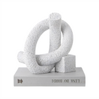 Arlo Japandi Minimalist Resin Ornament – Neutral Tone Modern Knot Sculpture
