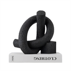 Arlo Japandi Minimalist Resin Ornament – Neutral Tone Modern Knot Sculpture