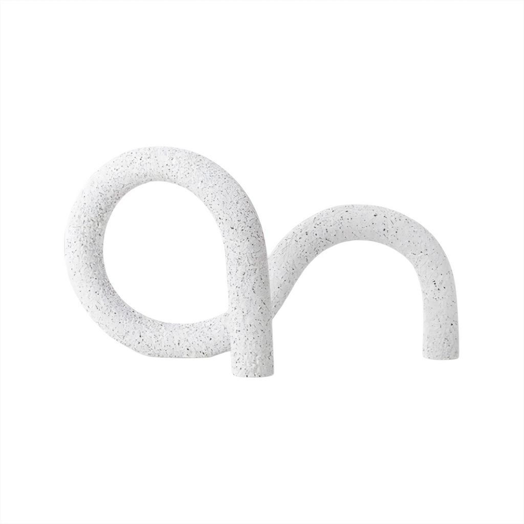 Arlo Japandi Minimalist Resin Ornament – Neutral Tone Modern Knot Sculpture