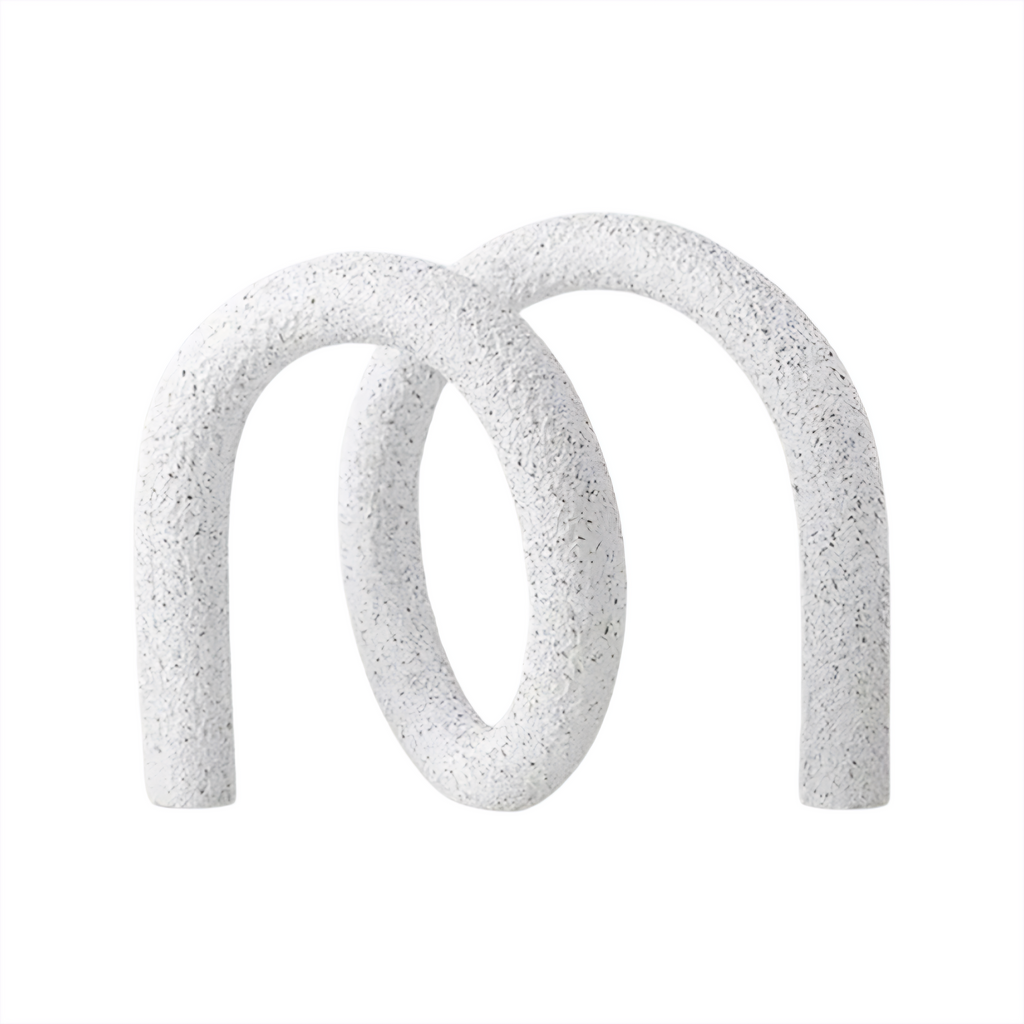 Arlo Japandi Minimalist Resin Ornament – Neutral Tone Modern Knot Sculpture