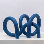 Arlo Japandi Minimalist Resin Ornament – Neutral Tone Modern Knot Sculpture