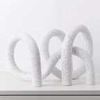 Arlo Japandi Minimalist Resin Ornament – Neutral Tone Modern Knot Sculpture