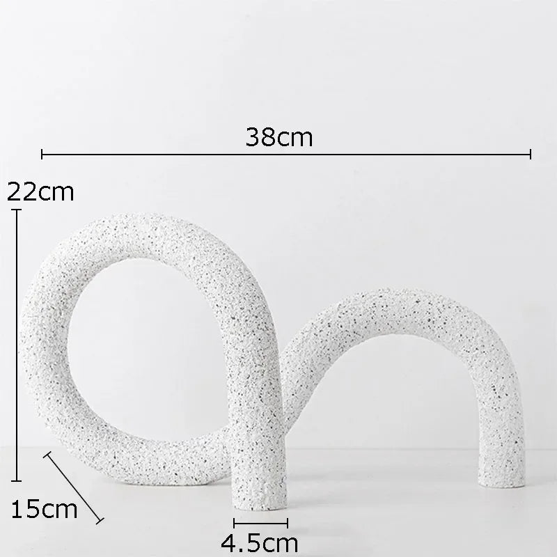 Arlo Japandi Minimalist Resin Ornament – Neutral Tone Modern Knot Sculpture