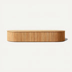 Wooden rectangular object on a white background
