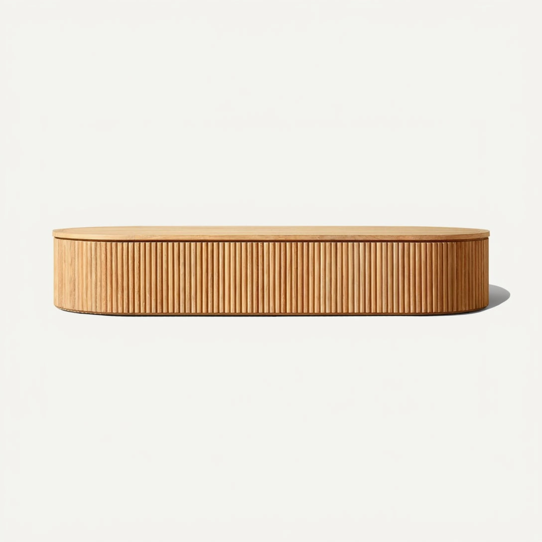 Wooden rectangular object on a white background