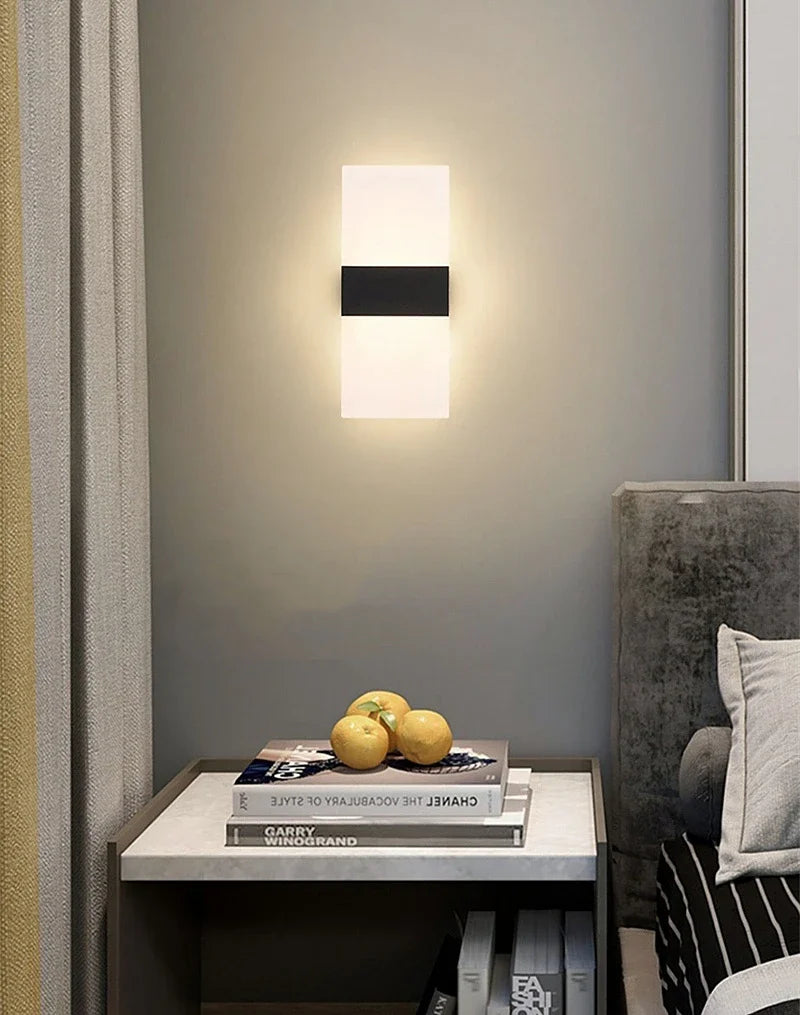 Touch Sensor LED Wall Light – USB Rechargeable Acrylic Sconce