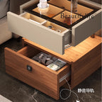 X Fingerprint Lock USB Induction Lamp Nightstands Room Storage Drawers Bedsides Table Luxury Side Mesa De Noche Bedroom Furnitur