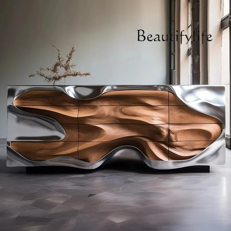 YModern minimalist design light luxury artist home dining room side cabinet living room furniture