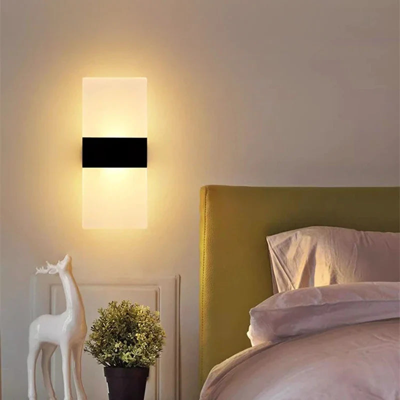 Touch Sensor LED Wall Light – USB Rechargeable Acrylic Sconce
