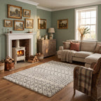 Moroccan Ivory Grey Shaggy Rug | 1000