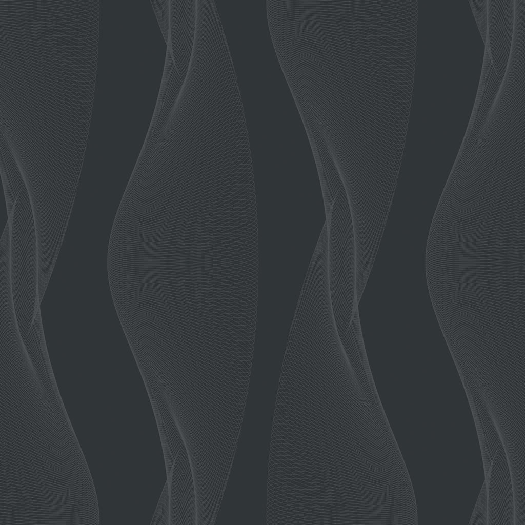 Abstract pattern of wavy lines on a dark background