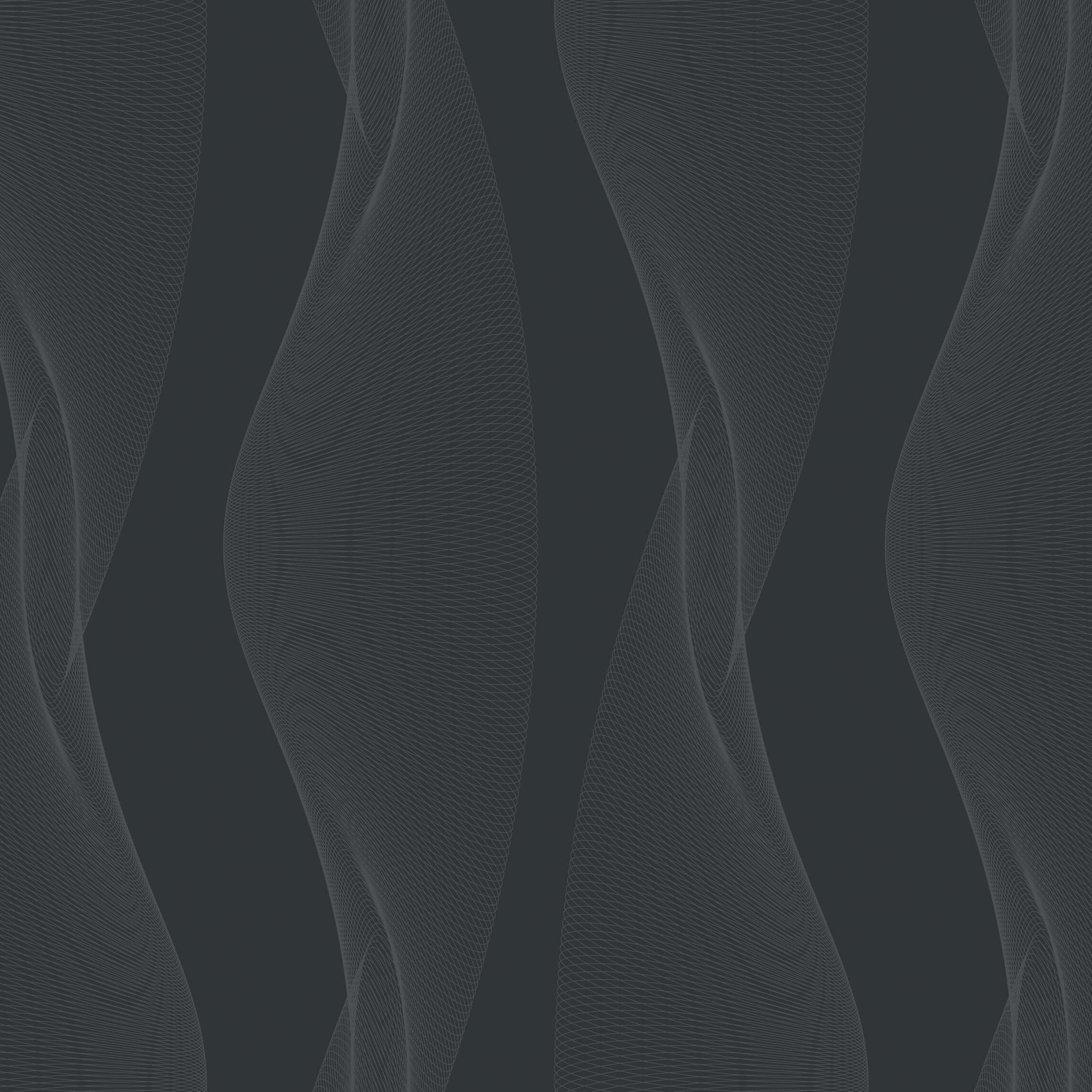 Abstract pattern of wavy lines on a dark background