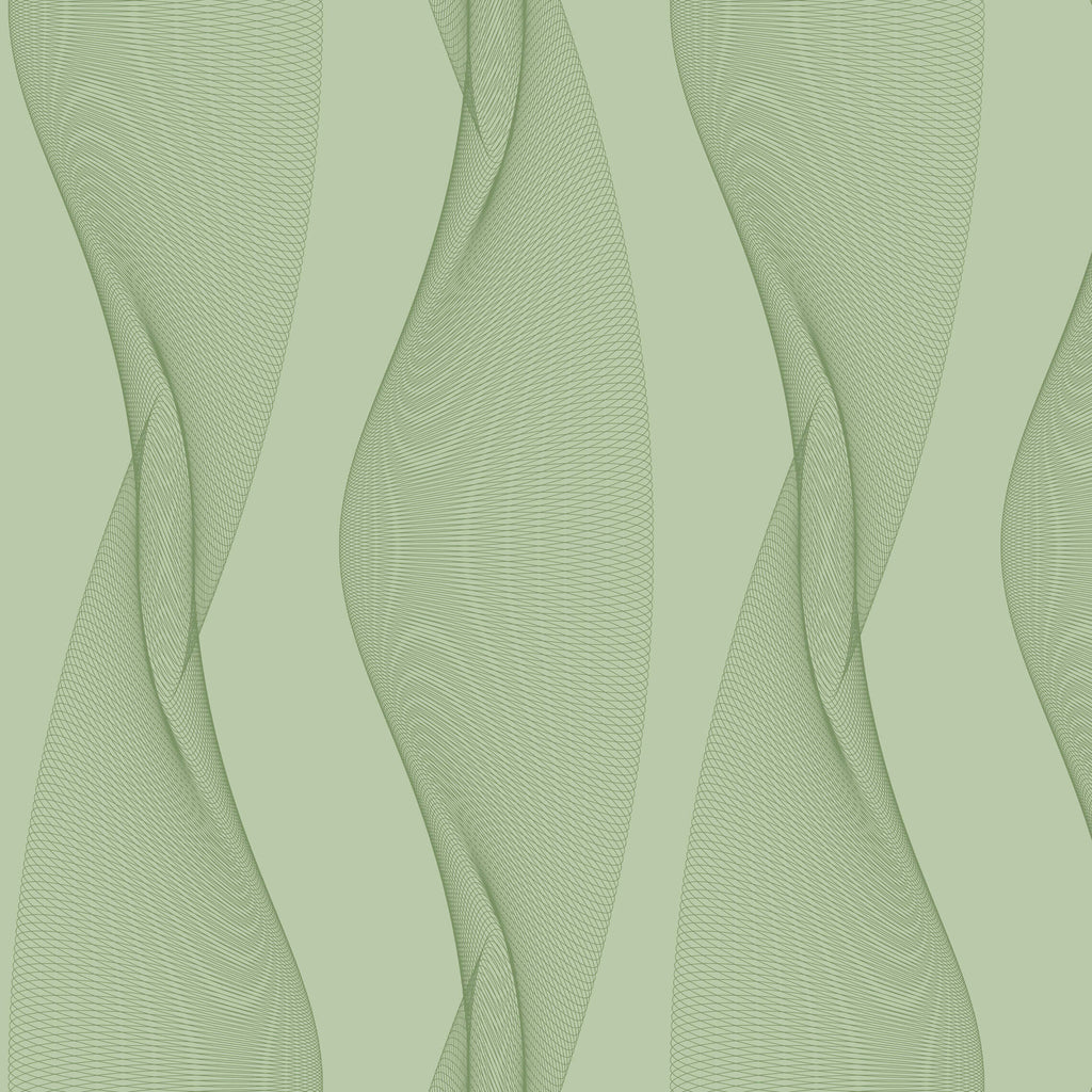 Wavy patterned fabric texture in green color
