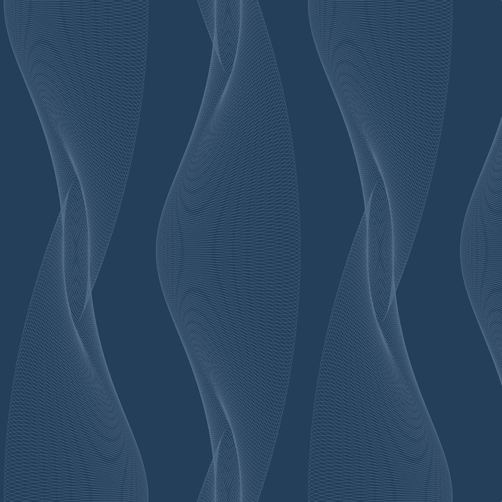 Wavy line pattern on a dark blue background