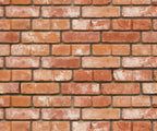 Pattern of red bricks wallpaper with a slight variation in colour