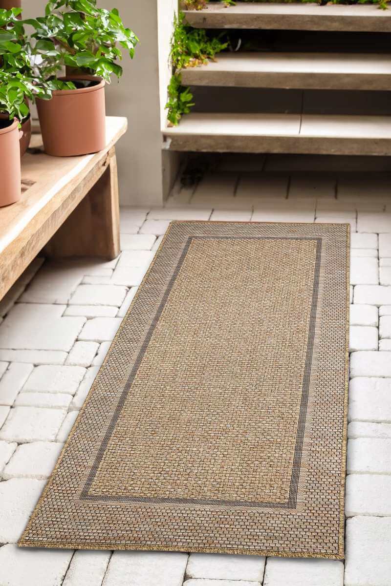 Summer Latte Border Rug – Indoor/Outdoor