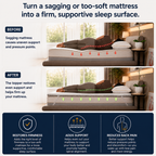 Brightr® Titan Mattress Topper | Firm & Medium Firm | 5 cm Reversible | Enhanced Back & Hip Support for Soft Mattresses