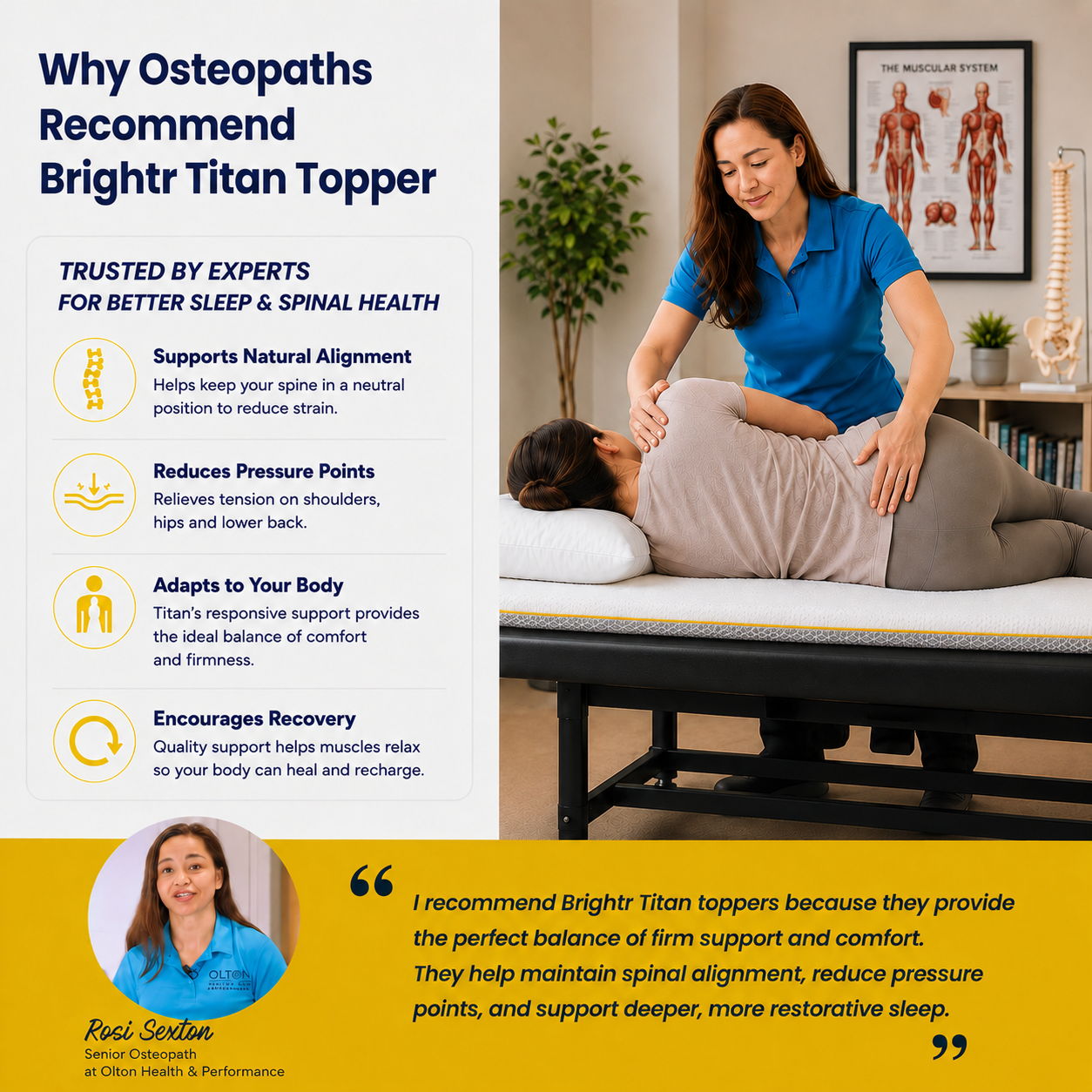 Brightr® Titan Deluxe Mattress Topper | Best Extra Firm & Maximum Support | 8 cm Reversible | Designed for Soft & Sagging Mattresses