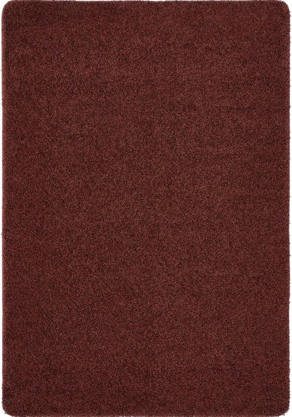 Washable Ox Red Shaggy Rug