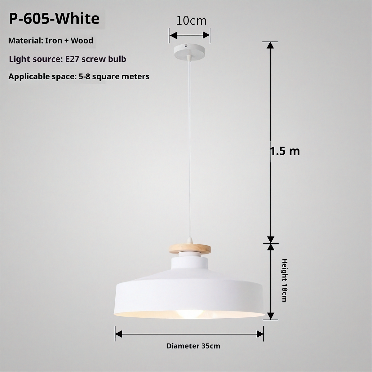 Simple Nordic Retro Restaurant Macaron Chandelier