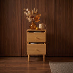 Wright Narrow Oak Bedside Table