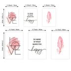 3-Piece Nordic Minimalist Poster Wall Art – Love & Feather Prints