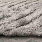 Dallas Silver Grey Shaggy Rug