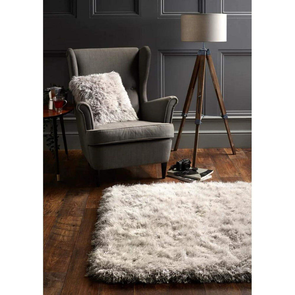Extravagance Silver Grey Shaggy Rug
