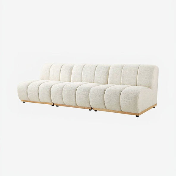 Beige sofa on a white background