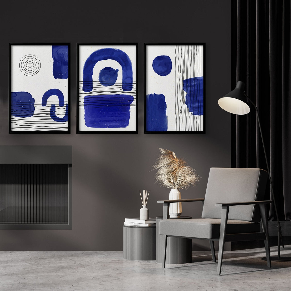 Abstract Art Wall Art | Set of 3 Abstract Wall art Prints