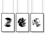 Abstract wall art set of 3 | set of 3 framed wall art for office