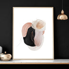 3 Set Wall Art – Abstract Blue Pink & Gold Prints