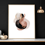 3 Set Wall Art – Abstract Blue Pink & Gold Prints