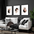 3 Set Wall Art – Abstract Blue Pink & Gold Prints