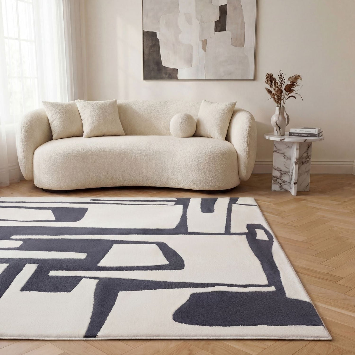 Loft Abstract Blue Rug