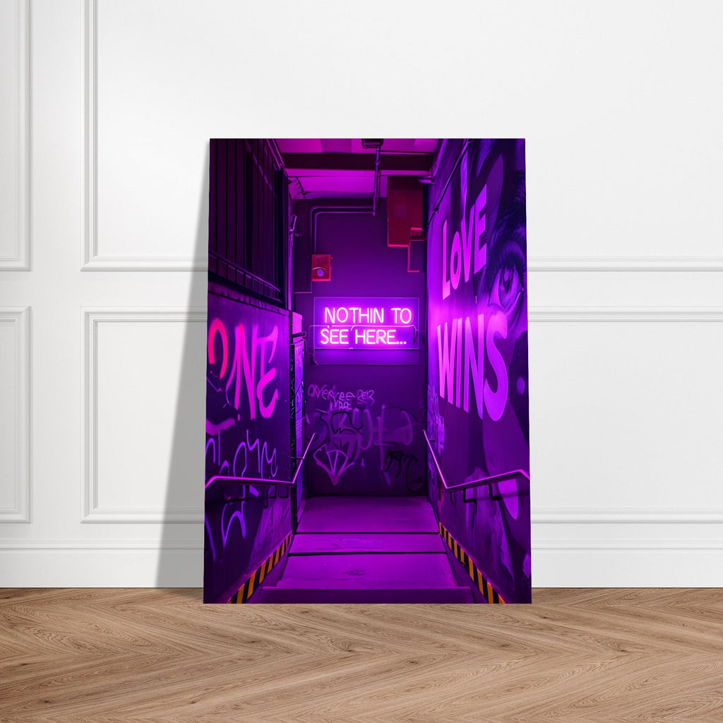 Graffiti Wall Art – Neon Urban Alley Print