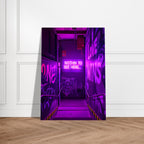 Graffiti Wall Art – Neon Urban Alley Print