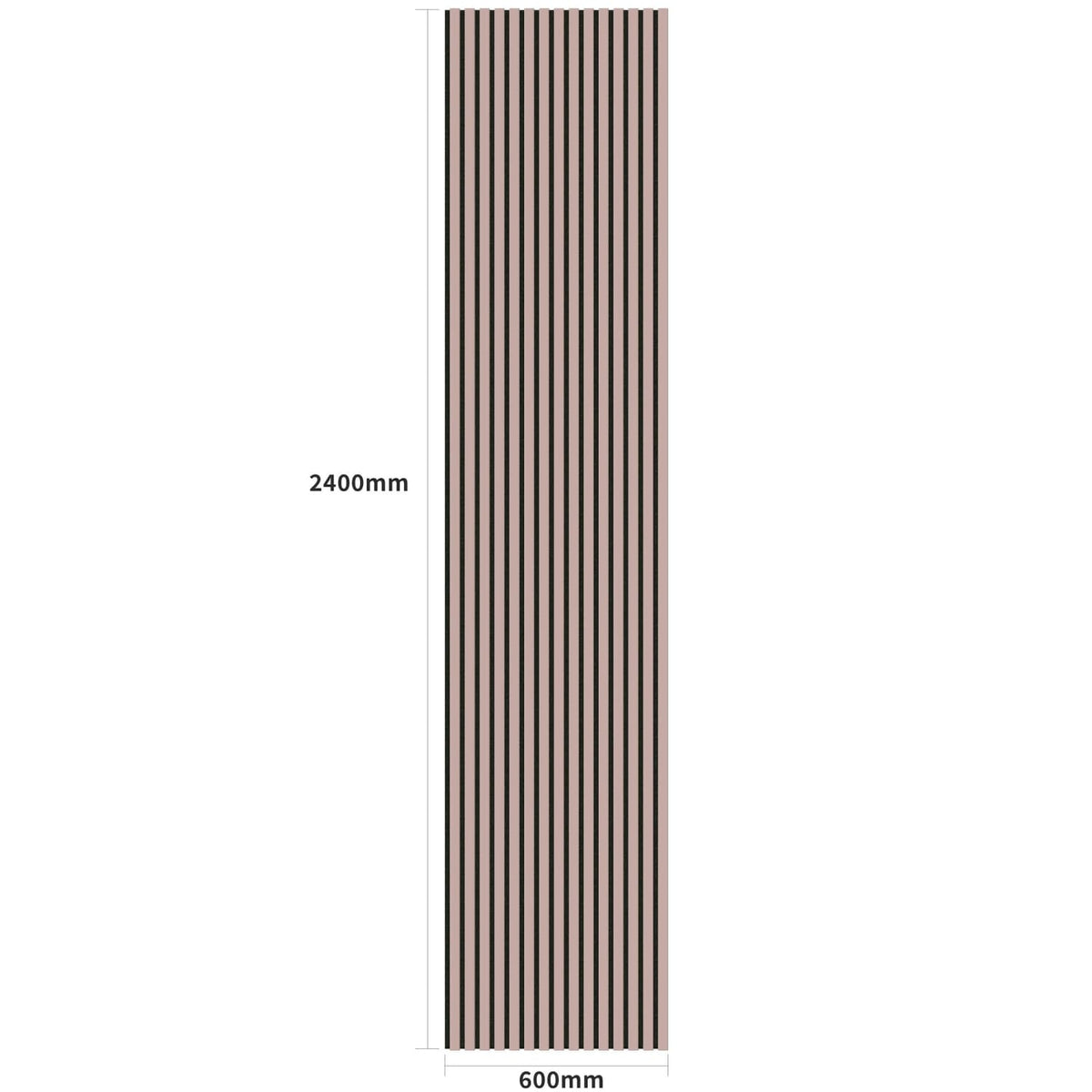 Acoustic Wall Panels in Dusky Pink with Black Backing