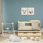 Acoustic Wall Panels in Baby Blue with Black Backing