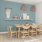 Acoustic Wall Panels in Baby Blue with Black Backing