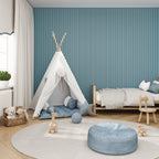 Acoustic Wall Panels in Baby Blue with Black Backing