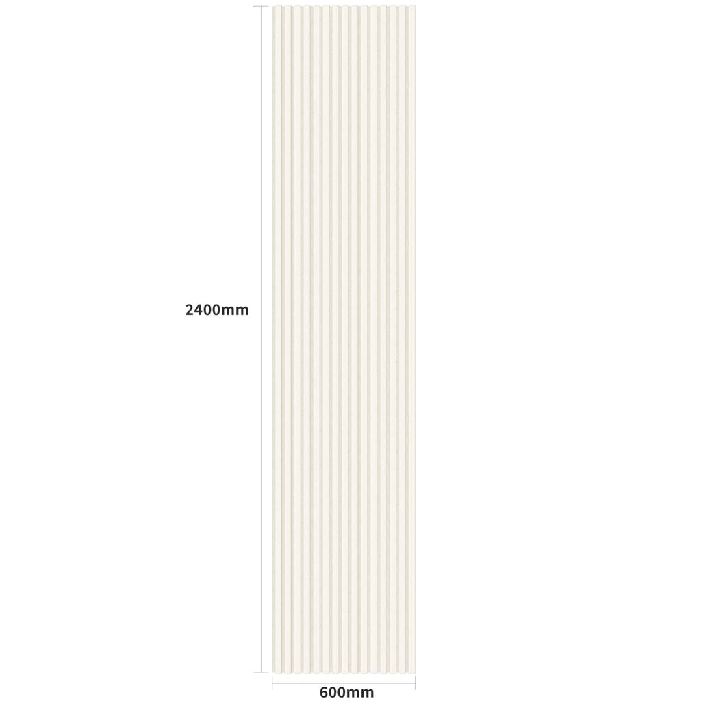 Acoustic Wall Panels in Off White Scallop with White Backing