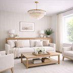 Acoustic Wall Panels in Off White Scallop with White Backing