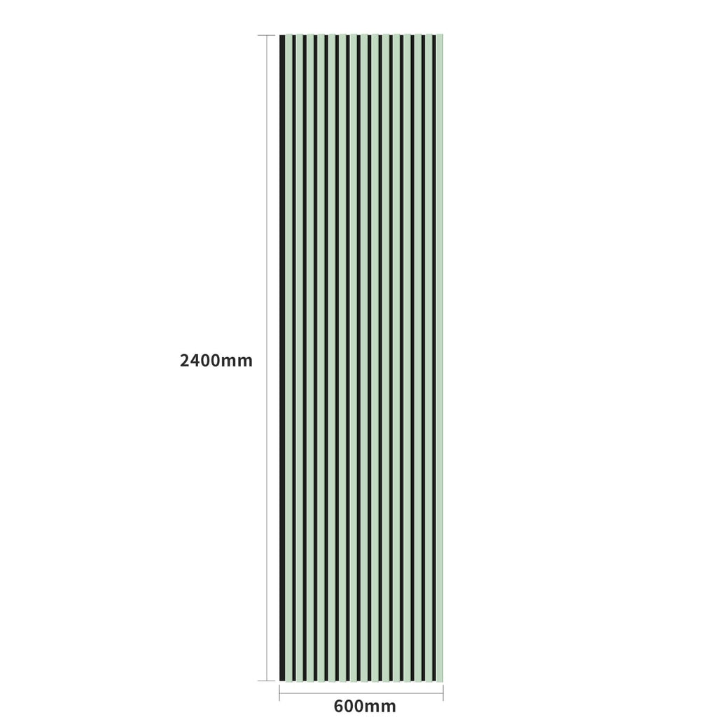 Acoustic Wall Panels in Pastel Green with Black Backing